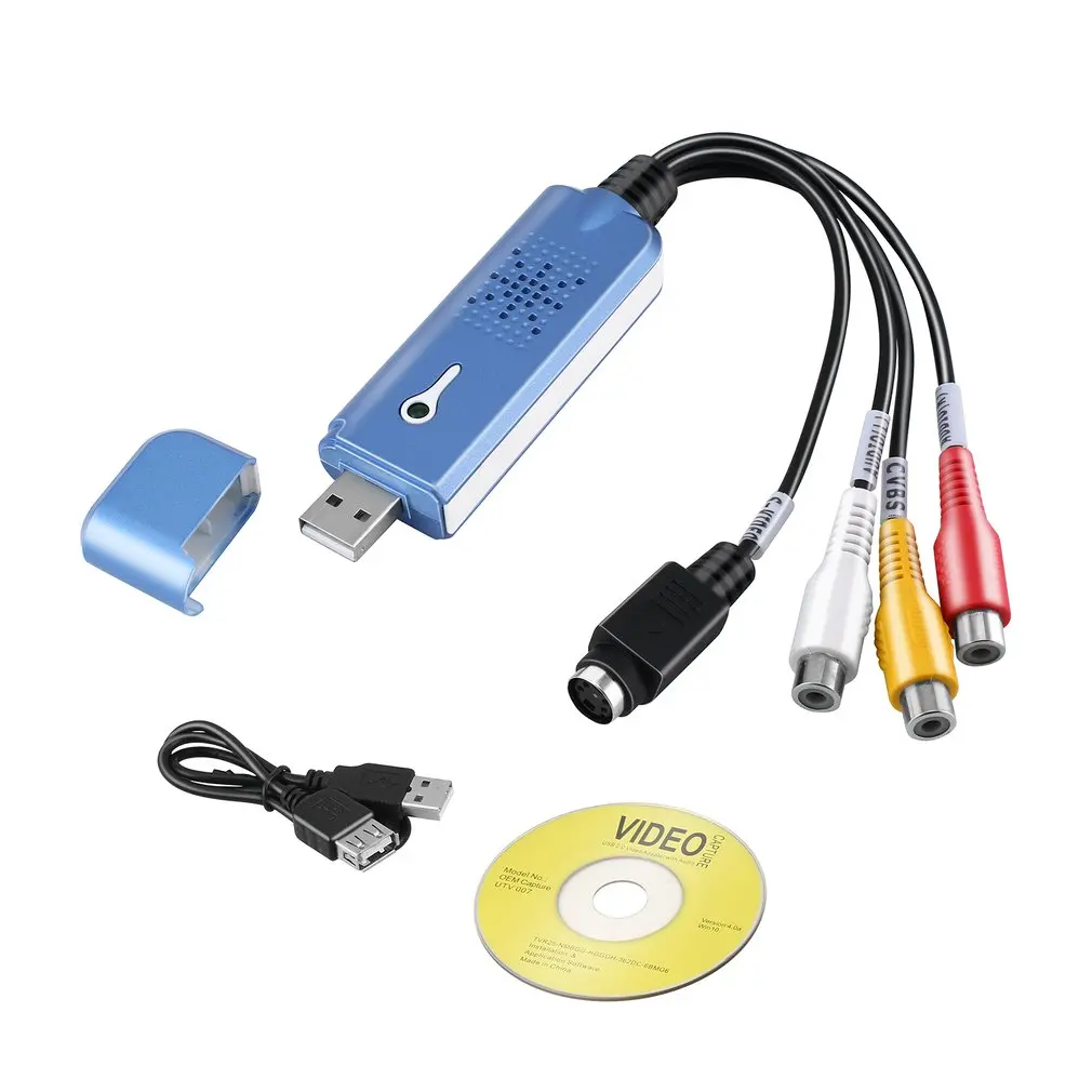 USB 2 0 Видео Аудио карта захвата адаптер конвертер VHS в DVD для Win XP 7 NTSC PAL