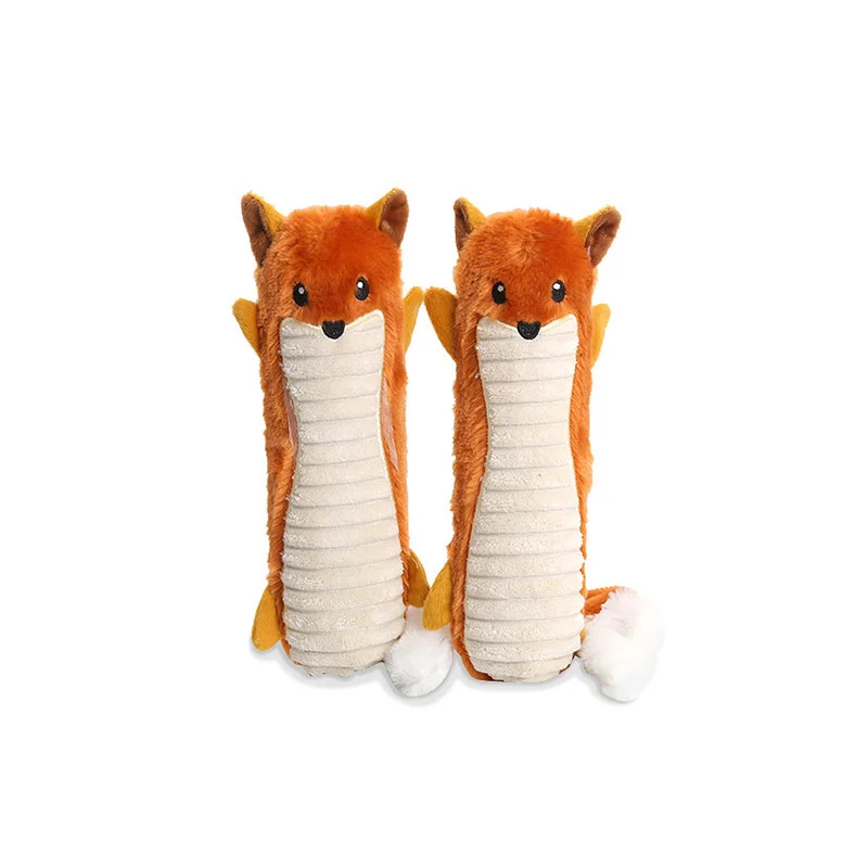 

Pet Dog Chew Plush Foxes Toys Durable Teeth Grinding Rod Animal Bite Resistant Toy Cleaning Interaction Grind Rods Pets Supplies