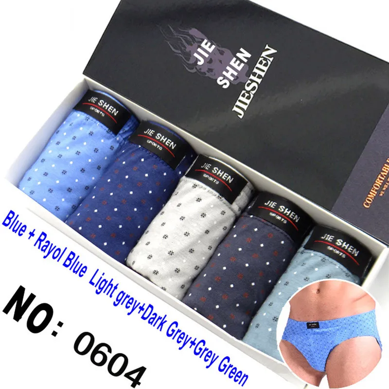 

5 pcs/lot all cotton underwear ultra-large size men's briefs male 5 colors underpants underwear