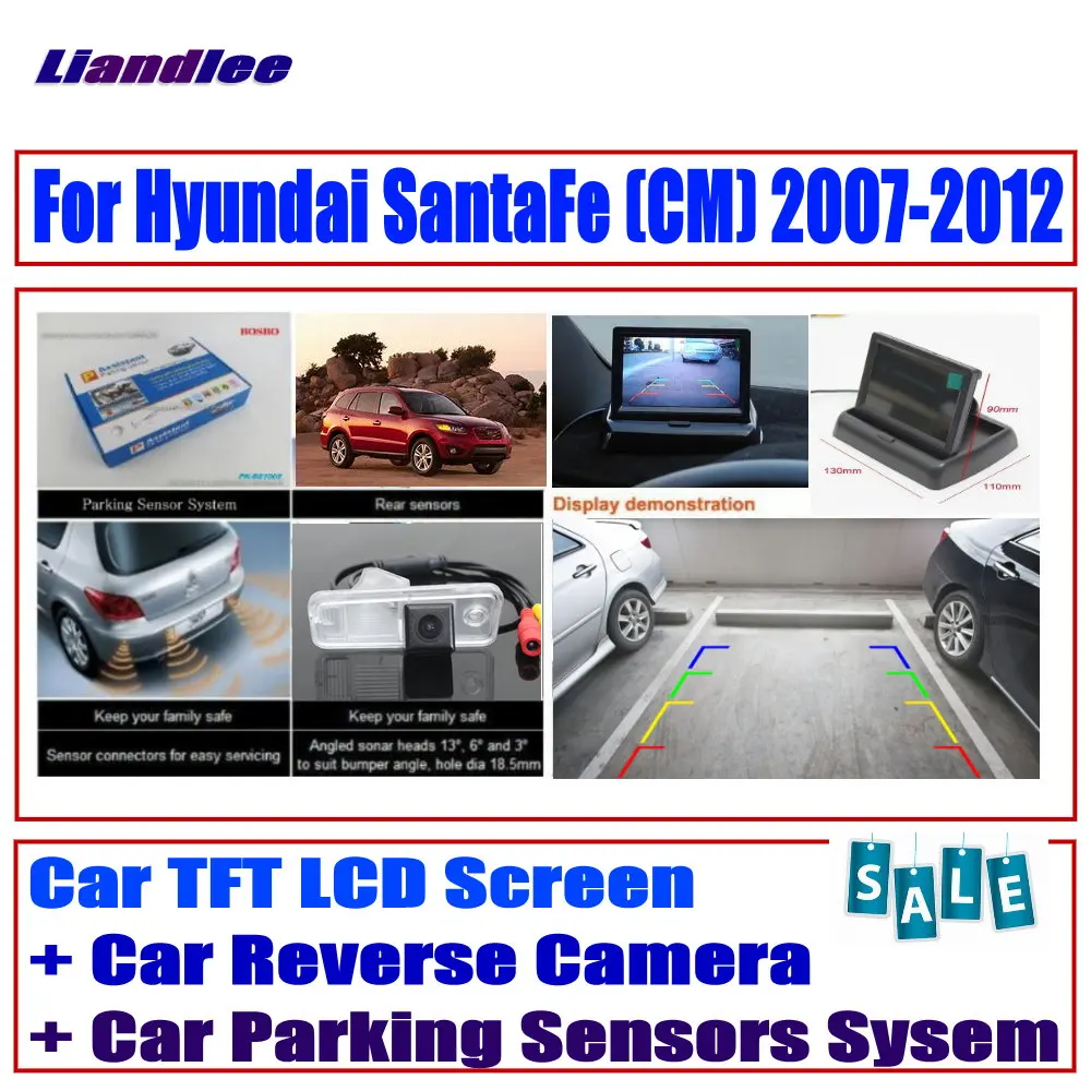 

Автомобильная система датчиков парковки для Hyundai SantaFe CM 2007-2012 HD монитор дисплей/камера заднего вида