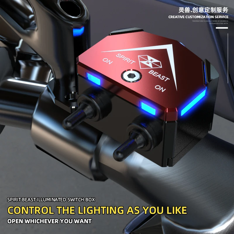 Motorcycle Universal dangerous light switch button scooter lighting switch assembly controller For Honda Kawasaki Suzuki BMW SYM