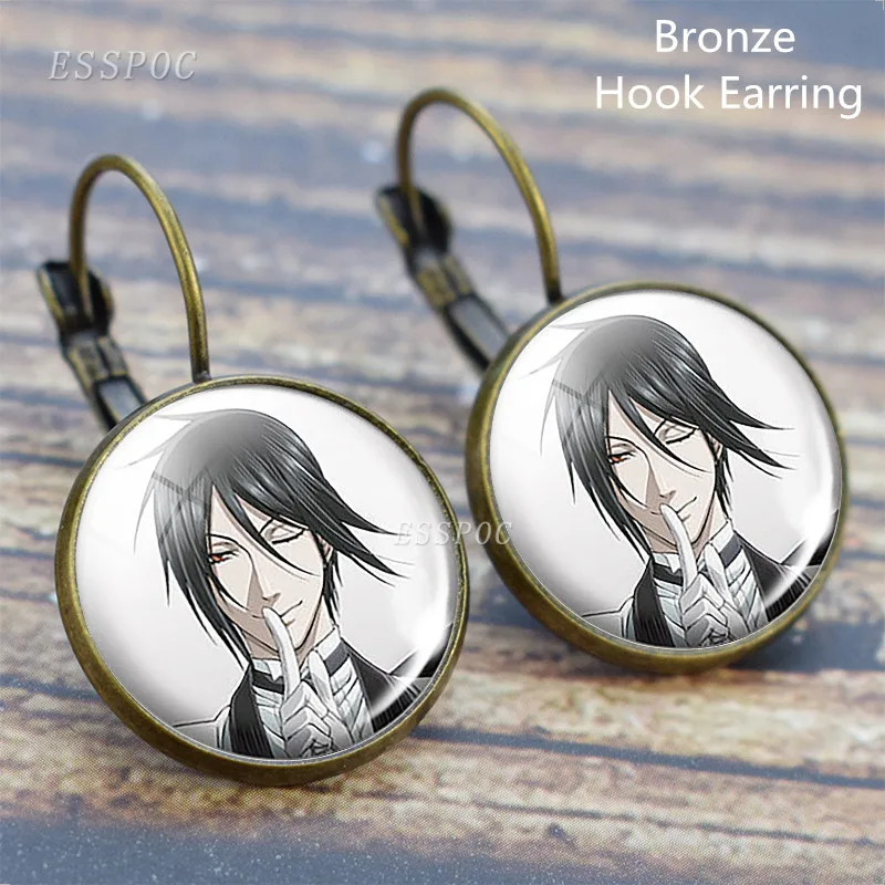 Аниме Черный дворецкий Броши Бронзовый значок Kuroshitsuji Ciel Phantomhive Себастиан Грелл Madame Red косплей подарок - Окраска металла: 3