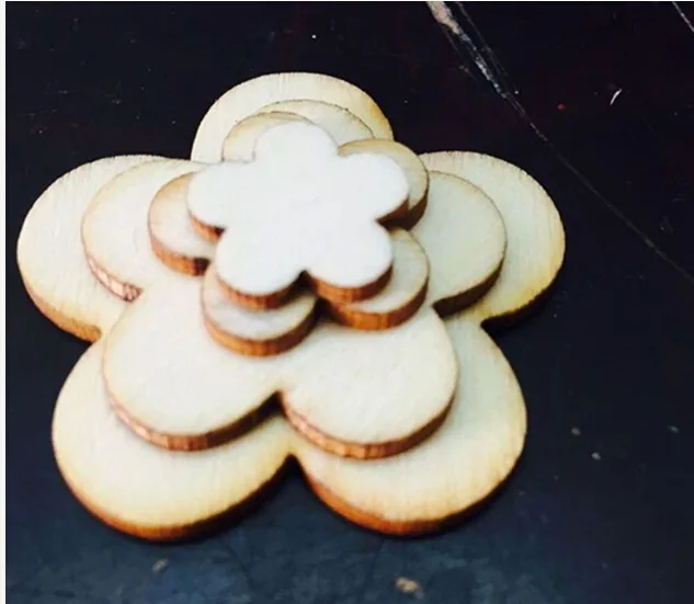 100 шт. необработанный зубной налет из МДФ разных размеров | Дом и сад