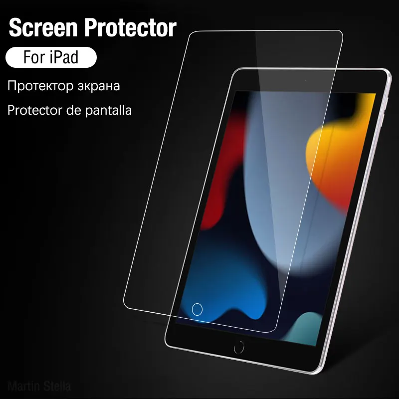 For Ipad 10.2 9 9th 8 6th Mini 6 8.3 2021 5 4 Tempered Glass Screen Protector On Ipad Air 2020 3 2 1 Pro 11 12.9 10.5 9.7 Film |