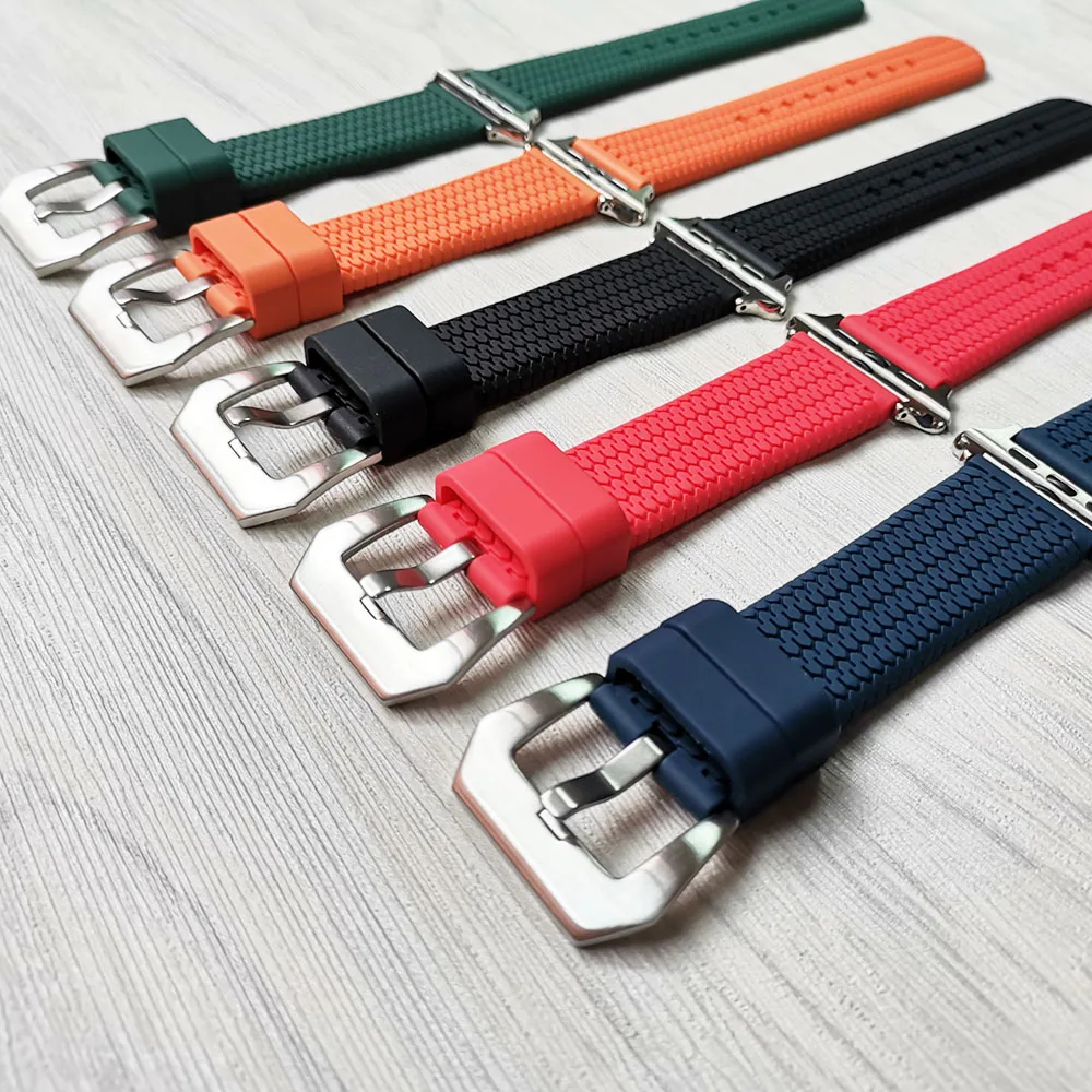 Крутой ремешок для Apple iWatch Series 5 4 3 2 1 спортивный силиконовый браслет Watch 4/5 42 мм 38 40