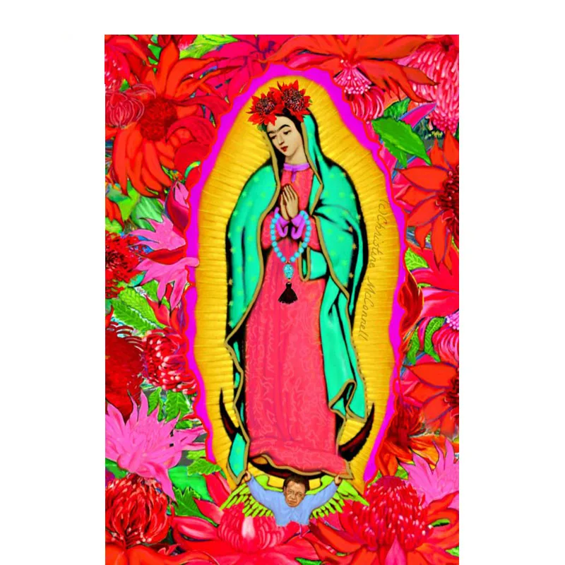 P0439 постер Богородицы Гуадалупе Дева Мария католическая икона на стену домашний