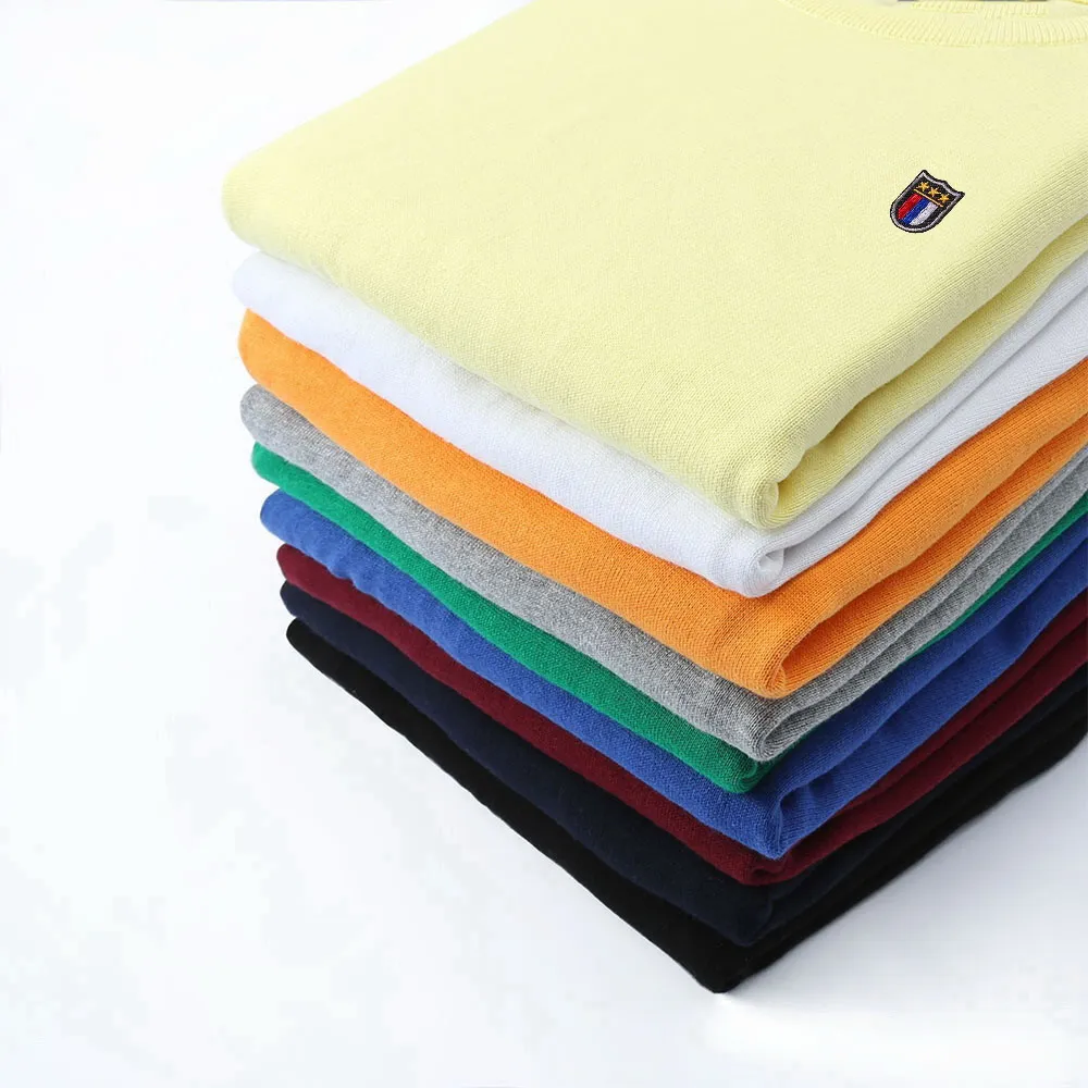 2022 новый высококачественный вязаный дизайн весна-осень 100% хлопок пуловер