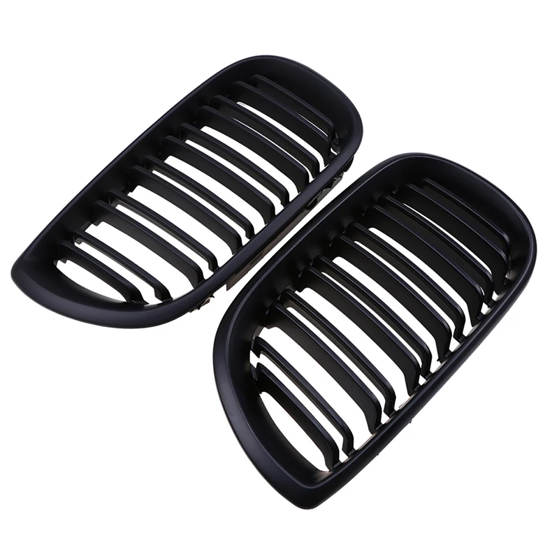 Posbay матовая Черная передняя решетка для автомобиля гриль с двойными планками BMW 3