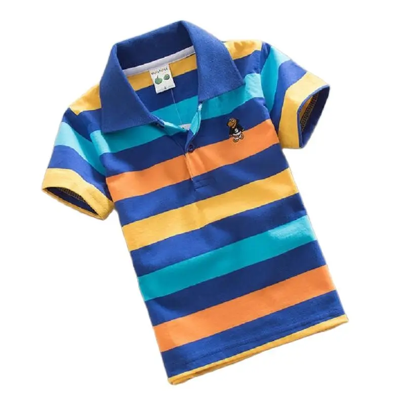 Рубашка поло для мальчиков в полоску с коротким рукавом|polo shirts for boys|boys topsshirts boys |