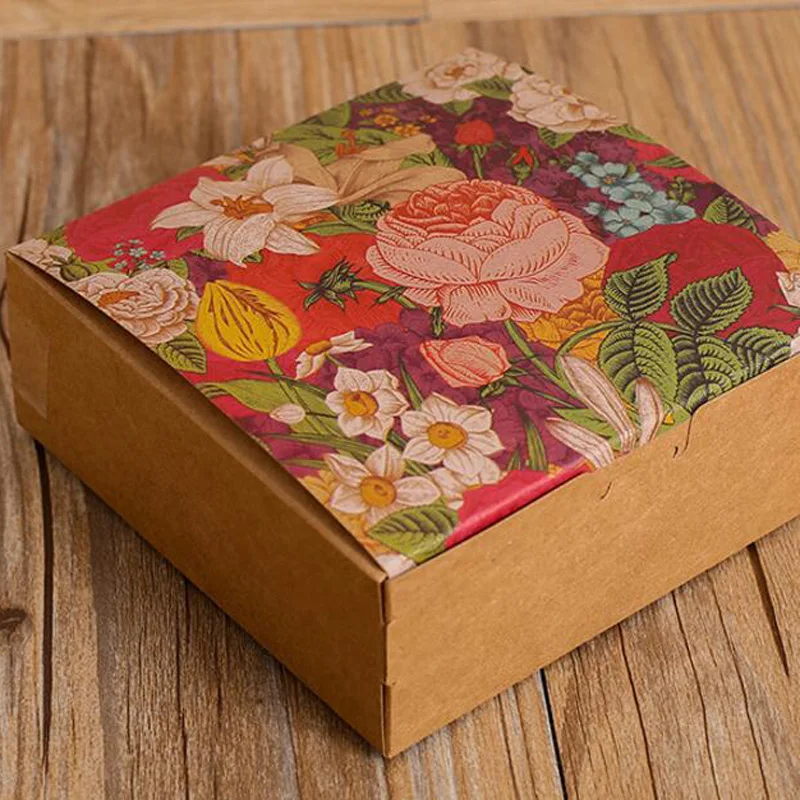 200 шт./лот Упаковка из бумаги в виде цветов для кексов винтажная Цветочная