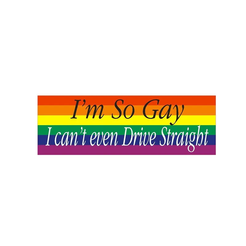 

Забавная наклейка на автомобиль «Я так гей, что даже не могу водить», прямая ПВХ наклейка с царапинами, украшение для мотоцикла, 14 см * 5 см