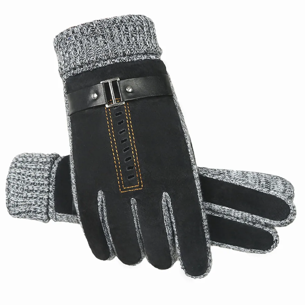 

Men Windproof Warm Cold Proof Outdoor Glove Leather Durable Thick Winter