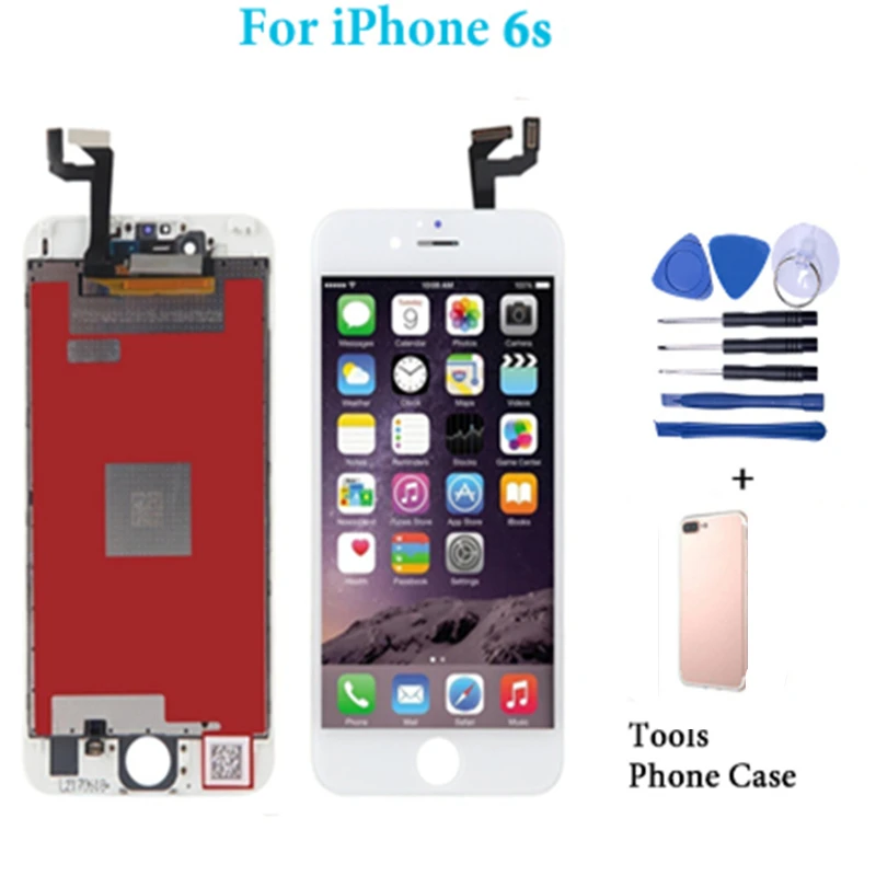 1 шт. ЖК-дисплей для iPhone 6S дисплей в сборе сенсорный экран дигитайзер Pantalla полная