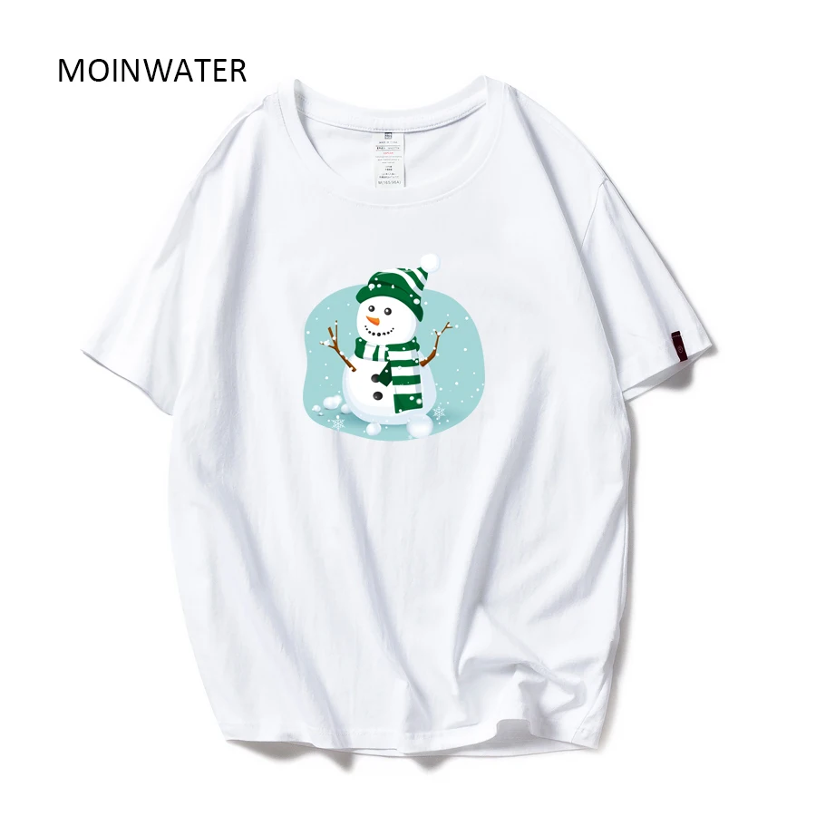 Футболка MOINWATER Женская хлопковая с коротким рукавом мультяшный рисунок