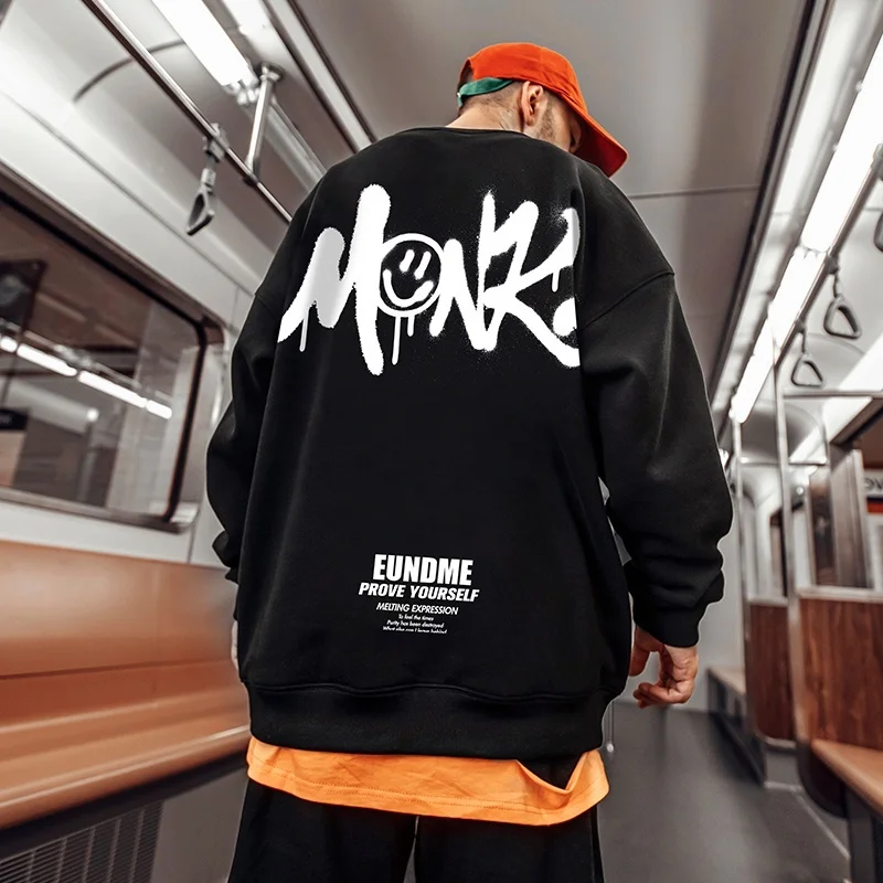 

Men Pullover Sweatshirt Oversized Long Sleeve Hoodie Casual Hip Hop Streetwear Sweatshirts Plus Size Designers Mens Hoodie 7XL