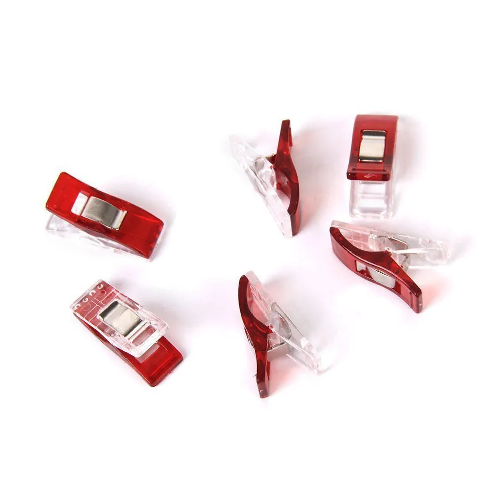 10 шт. красного цвета пластиковые зажимы ткань лоскутное шитье Craft одеяло сделай
