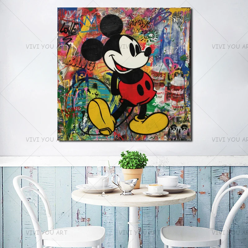 Alec граффити Микки Мауса искусство на заказ живопись Топ Искусство улицы