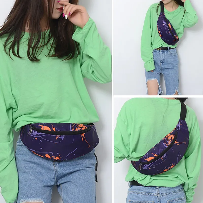 

Outdoor Multi-functional Unisex Canvas Waist Bag For Running Cycling Hiking 8 Colors Bum Bag Zip Pouch