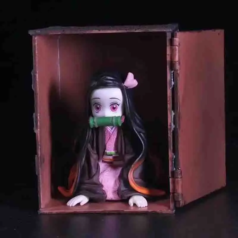 

Фигурка из ПВХ, 9 см, истребитель демонов Kimetsu No Yaiba Mini GK Kamado Nezuko, в коробке, Коллекционная модель, игрушка, Настольная кукла, подарки