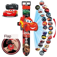 disney cars story 20 pictures children cartoon projection electronic watch lightning mcqueen action figure birthday gift for kid