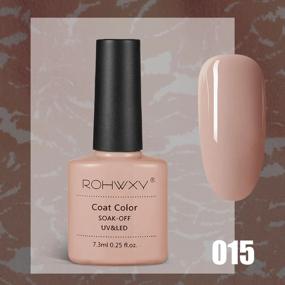 ROHWXY УФ-гель для ногтей Гибридный лак для замачивания ногтей полуперманентный верхний Базовый лак для ногтей все для маникюра Гель-лак - Цвет: A015