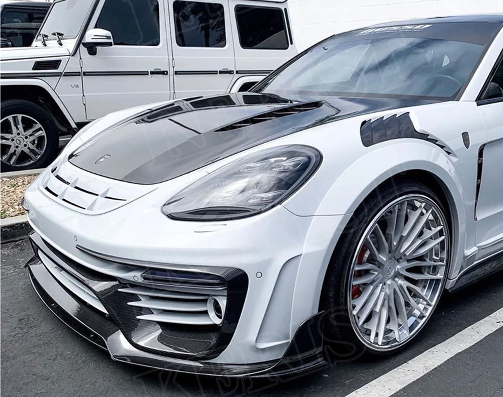 Передний бампер из углеродного волокна накладка на решетку гриля подходит для