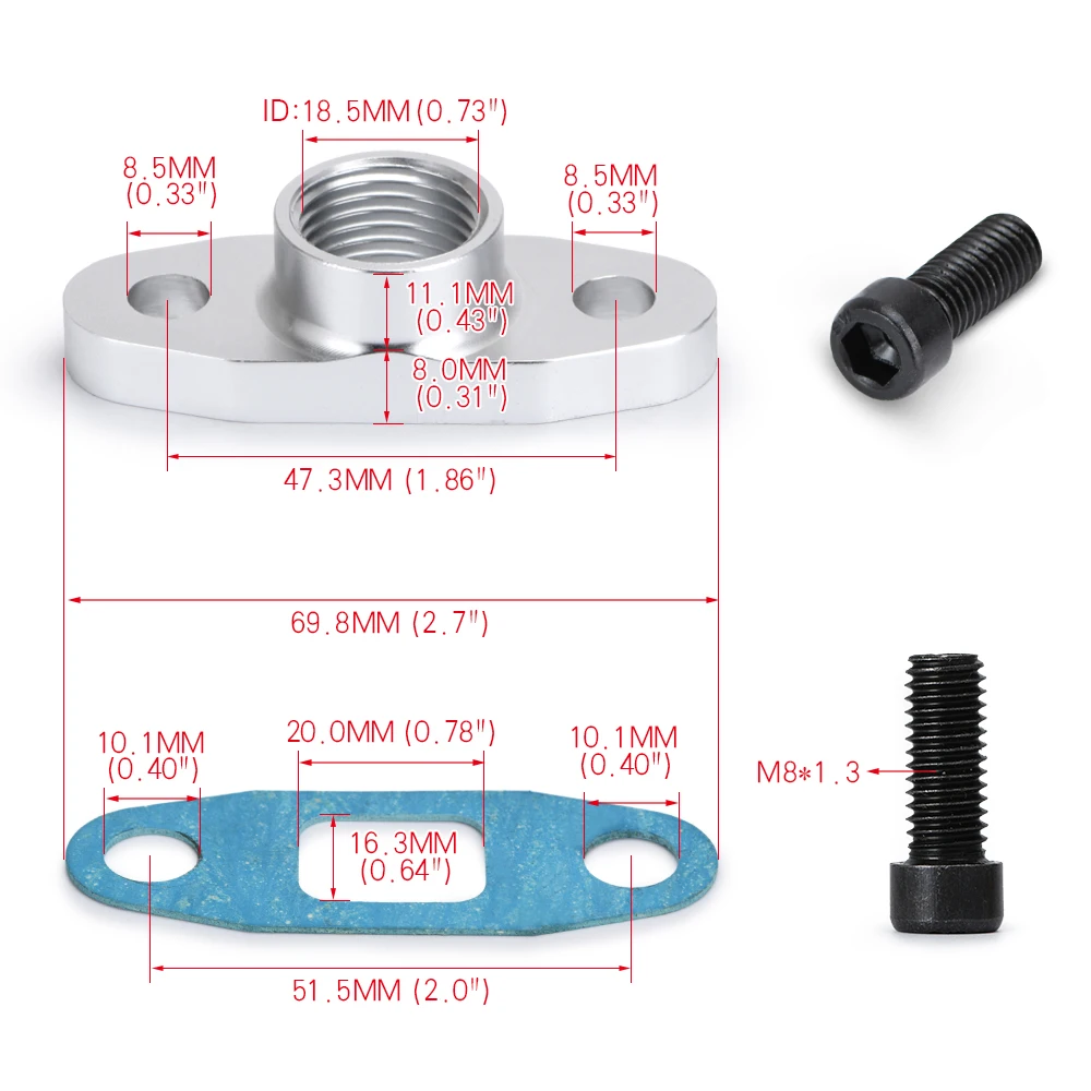 VR - 10AN TTurbocharger Oil Drain Return Line For T3 T4 T04E T70 T60 T61 GT35 AN10 blue and red VR-TOL12 | Автомобили и мотоциклы