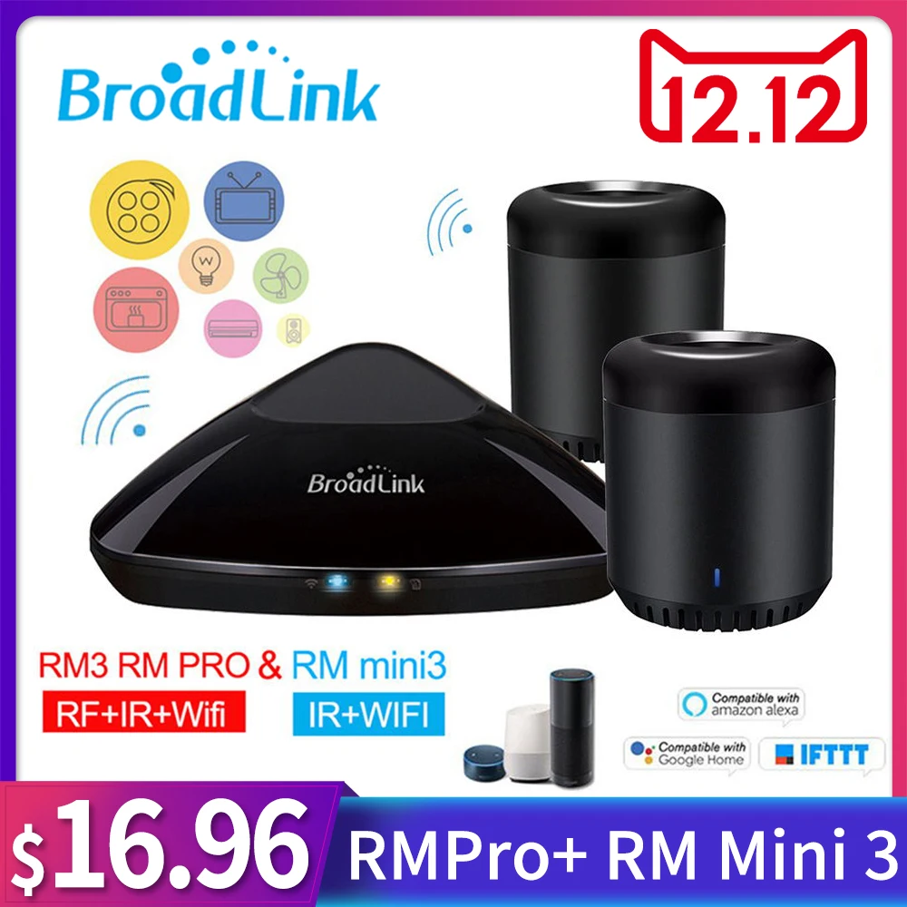 Broadlink RMPro+ RM Mini 3 WiFi+ IR+ RF управление для Alexa Google Home IFTTT умный дом 315/433 МГц приложение дистанционное управление AU/UK/EU/US
