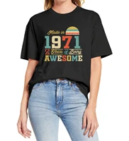 1971 tshirts 50 years of being awesome 50th birthday gifts for women and mens funny unisex gift t shirt cotton tee xs 3xl