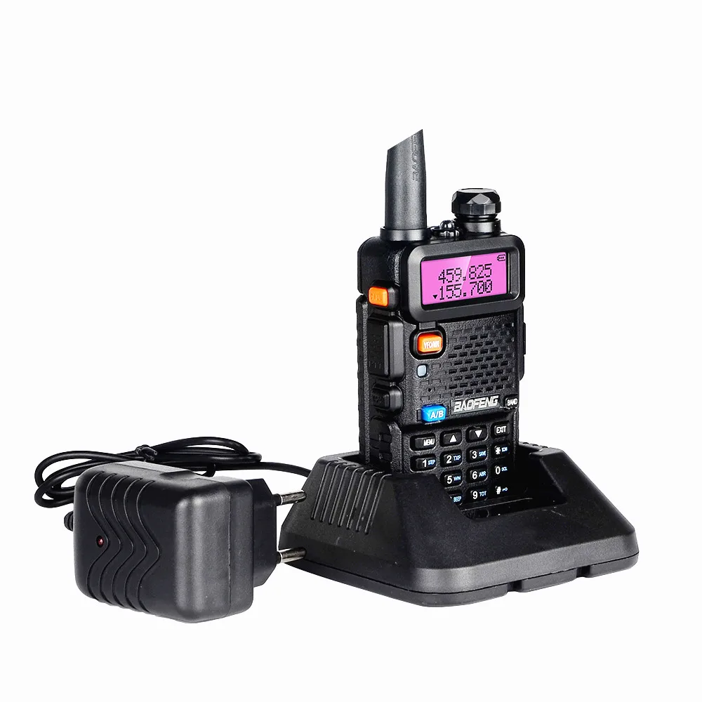 2pcs baofeng uv 5r 8w walkie talkie ham radio scanner hf transceiver vhf uhf cb radio station uv5r walki talki long range 15km free global shipping