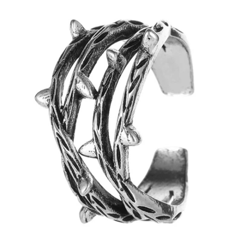 

Simple Design Multi-layer Cross Open Index Finger Ring Retro Branch Ring Men's Women's Holiday Gift Party Jewelry Wholesale