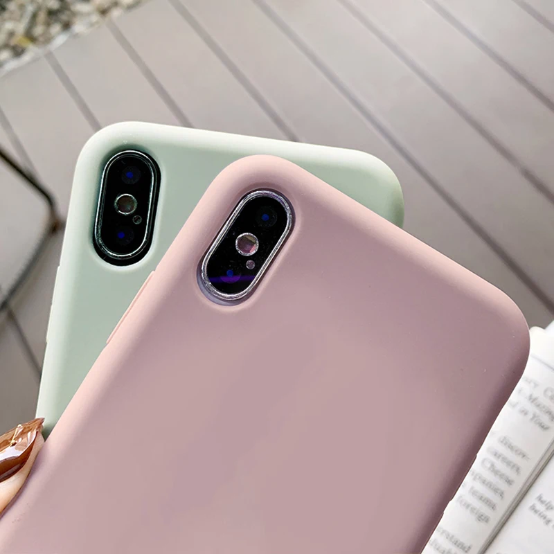 Чехол для телефона Huawei Honor 6X 6A 6C 7X 7S 7A Pro 7C 8S 8C 8X 8A Prime 9 Lite мягкий ТПУ однотонный