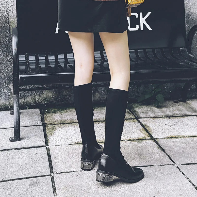 Женские высокие сапоги повседневные в римском стиле для верховой езды сезон
