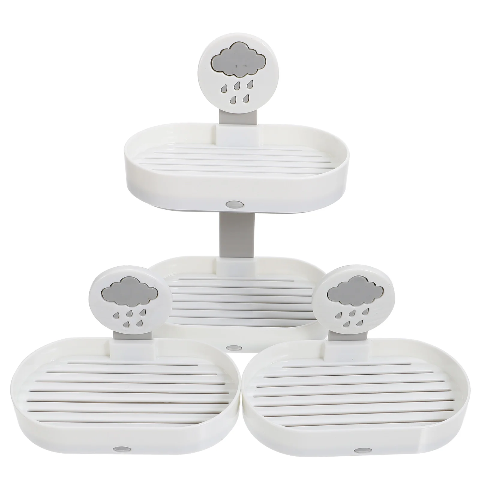 

3pcs Wall-mounted Soap Boxes Soap Cases Bathroom Soap Holders Soap Storage Boxes