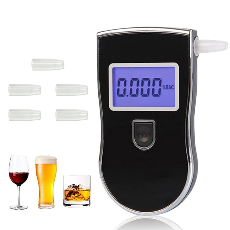 Alcoholímetro Digital portátil para coche, medidor de Alcohol para policía, prueba de vino, AT818, nuevo, gran oferta