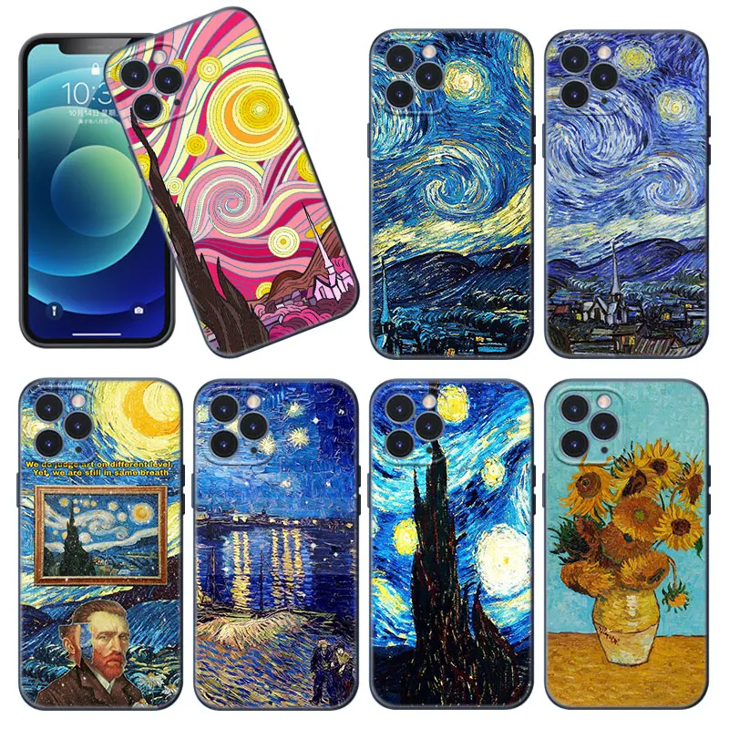 Чехол для телефона с изображением звездного неба Ван Гога Apple iPhone 12 13 Mini 11 Pro Max XR X XS
