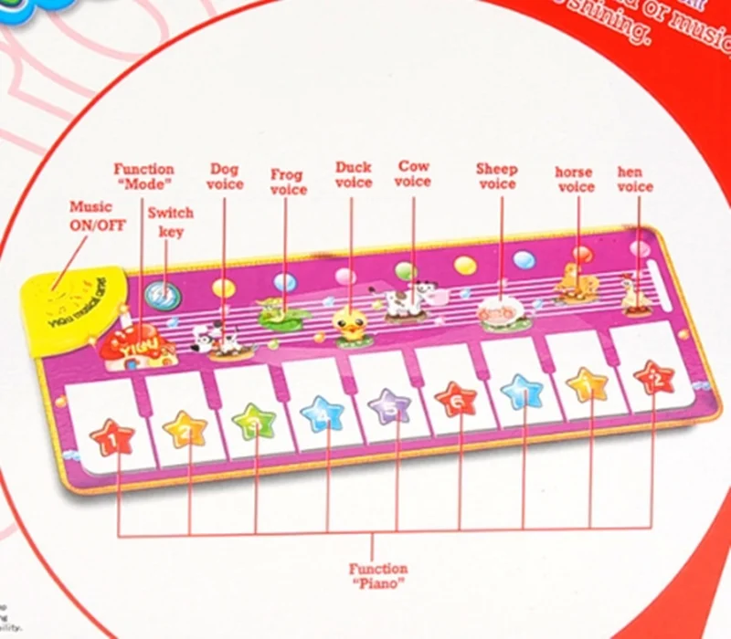 Детские музыкальные игровой коврик для детей ползать пианино