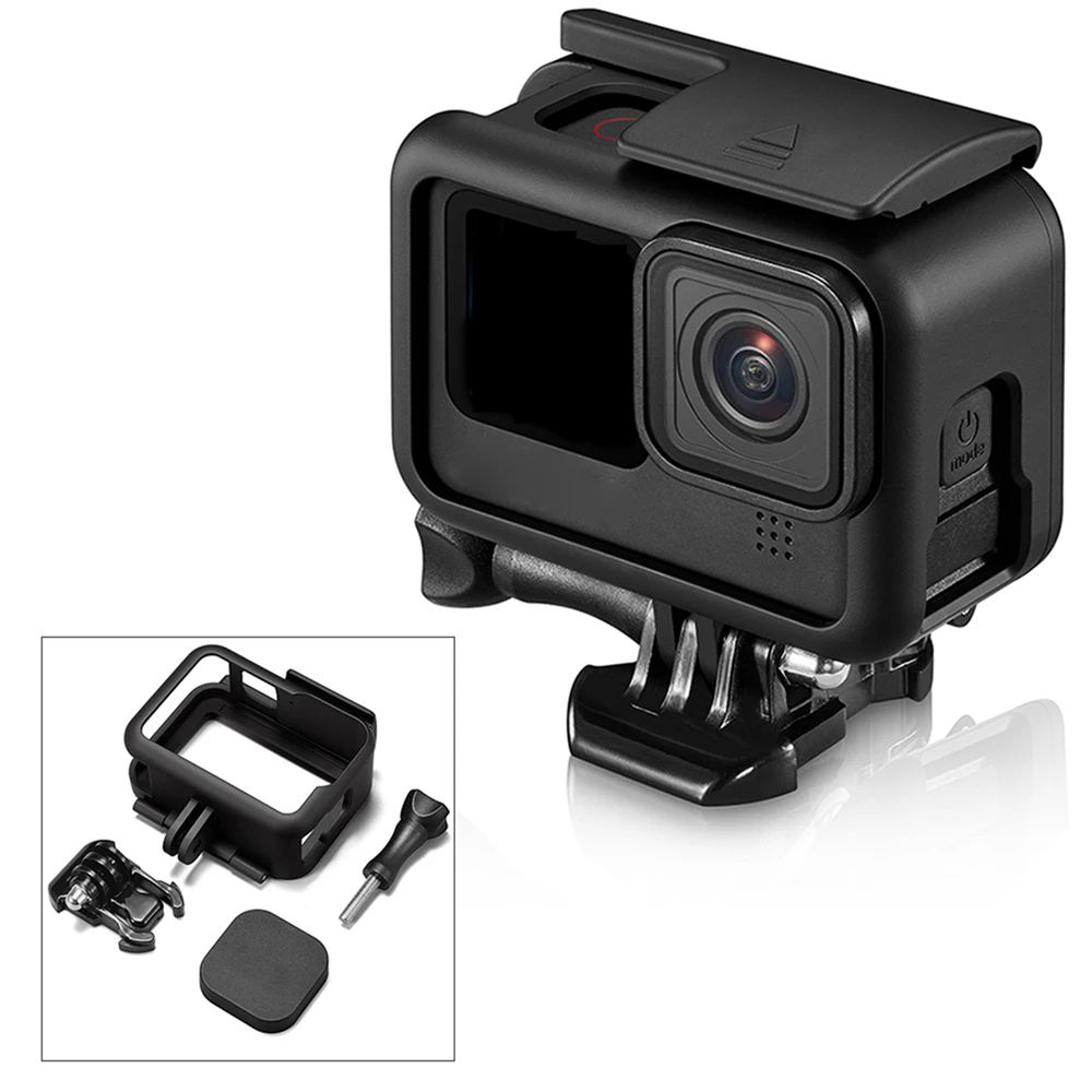 

Plastic Protective Frame Camera Lens Cap Mount Base Housing Case for Gopro Hero 9 Action Camera Accessories