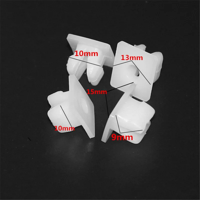 

LEDTENGJIE 100 шт. пластиковые зажимы для противотуманных фар, крепежные белые квадратные универсальные автомобильные фары с фиксированной пряжк...