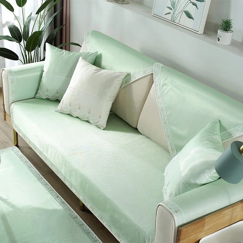 Подушка для дивана из ледяного шелка летняя Нескользящая подушка в