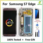Для Samsung Galaxy S7 Edge ЖК-дисплей сенсорный экран дигитайзер с рамкой запасные части 100% тестирование для S7Edge G935 G935F LCDs