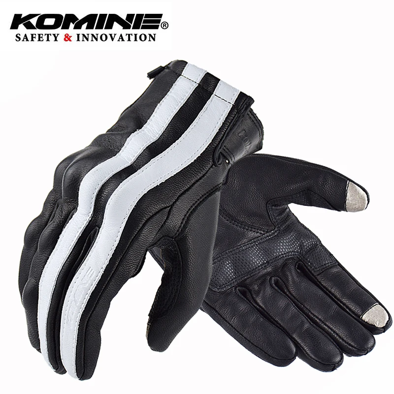 KOMINE мужские мотоциклетные перчатки кожаная нашивка из дышащего материала