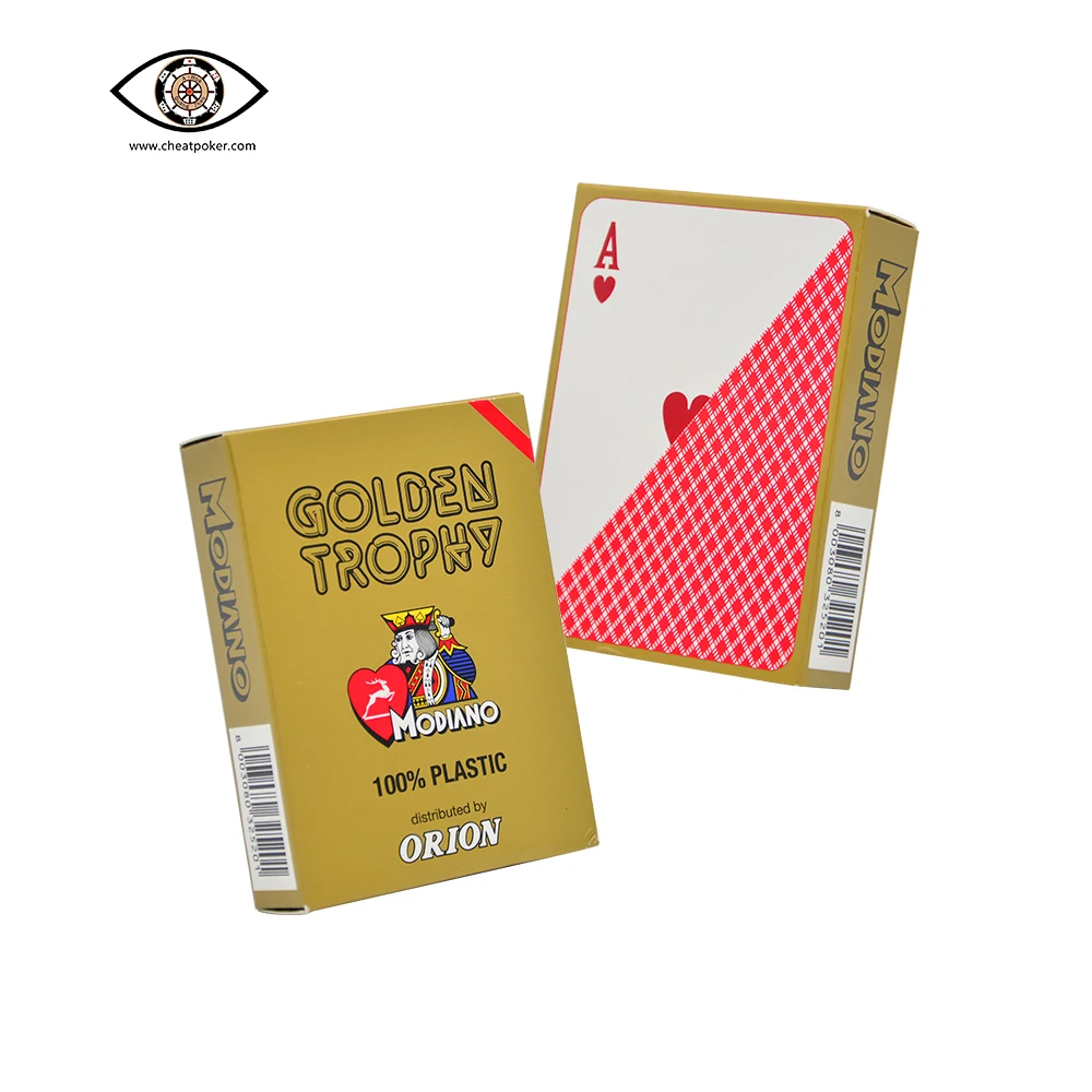 

Modiano Playing Cards Golden Trophy Anti Cheat Poker For Infrared Contact Lenses Magic Plastic Board Game Deck