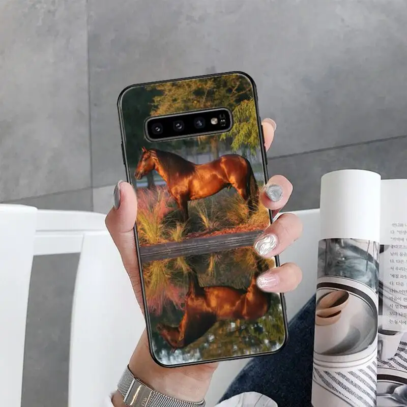 

Watercolor Horse Horses Running Phone Case For Samsung Galaxy S7 S8 S9 S10 S10e S20 s21 s30 plus lite Ultra 5g