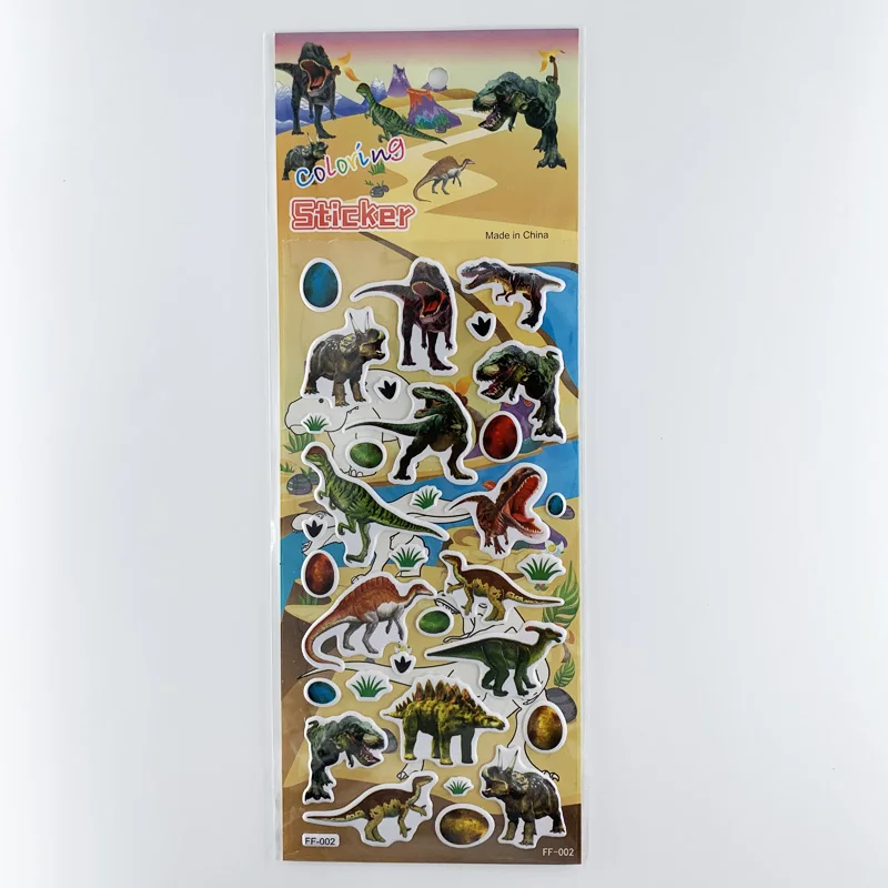 4 листа/уп наклейки для ногтей комплект с рисунком динозавра из мультфильма