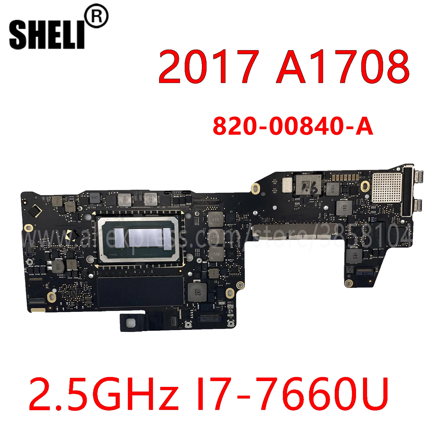 Scheda madre 2017 A1708 per MacBook Pro 13 "A1708 scheda logica con CPU I7 2.5Ghz 16GB 820-00840-A