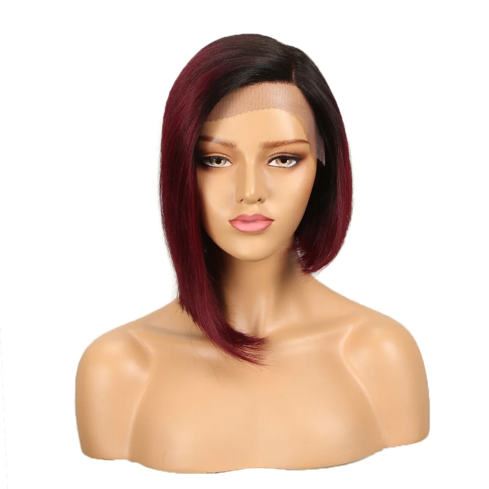 Парики из человеческих волос Trueme L Part черные парики с фронтальным кружевом для