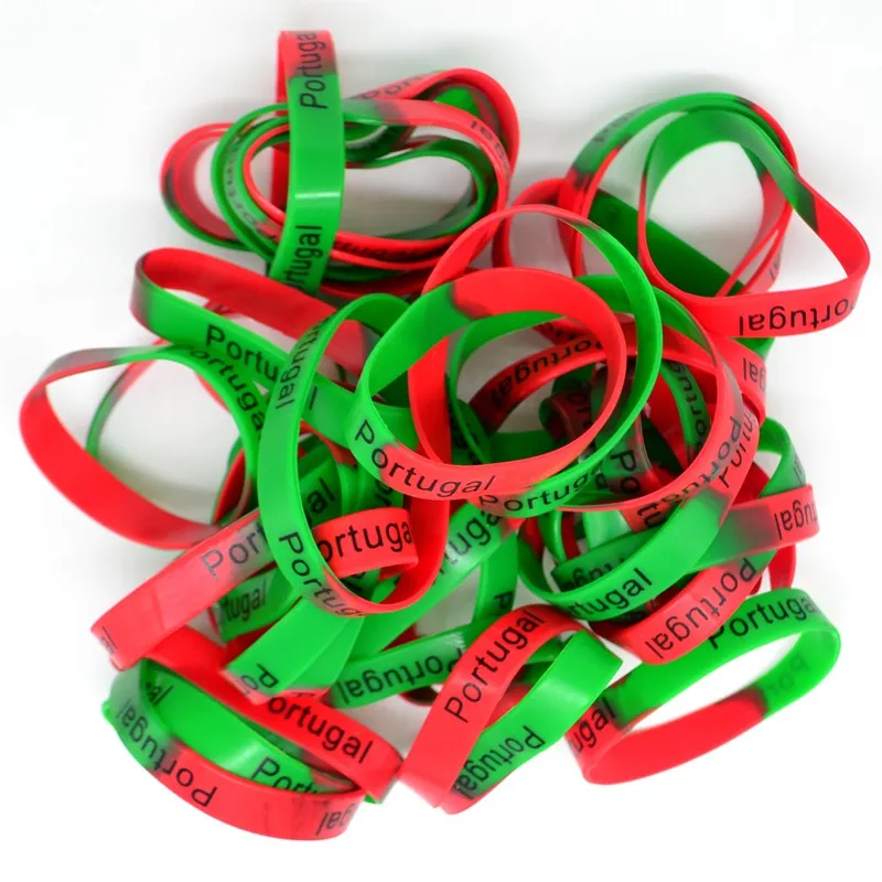 

NEW 10x Portuga National Team Football Soccer Basketball Silicone Bracelet Bangle Wristband Sport Jewelry Party Gift