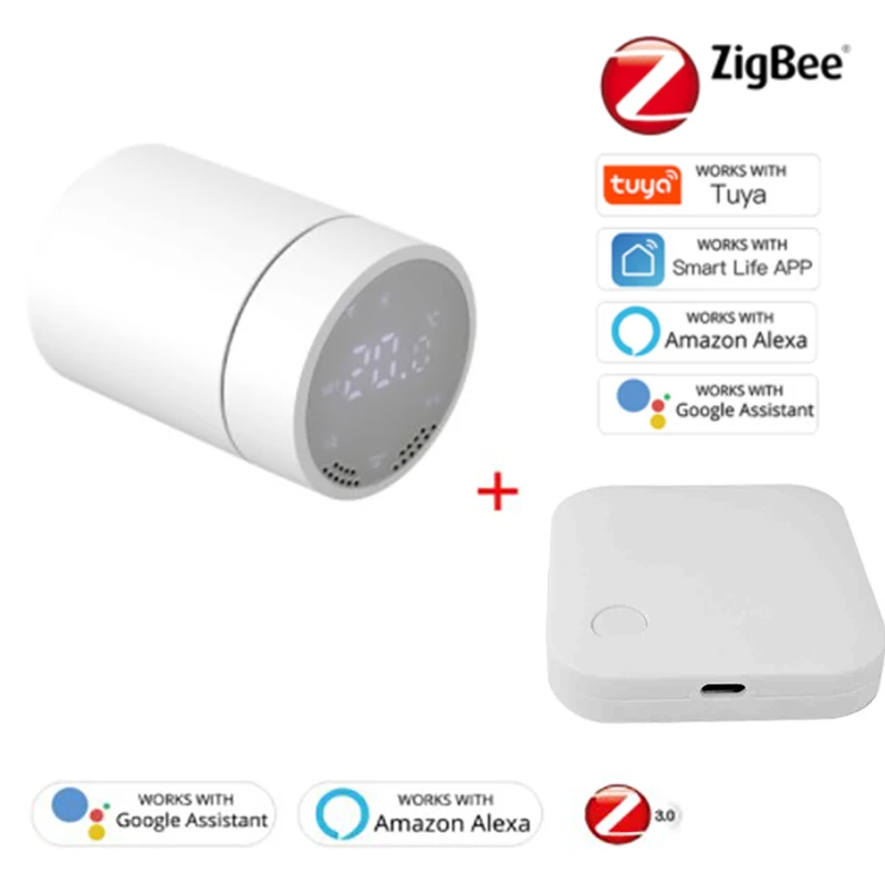 Умный привод радиатора Tuya ZigBee3.0 программируемый термостатический клапан
