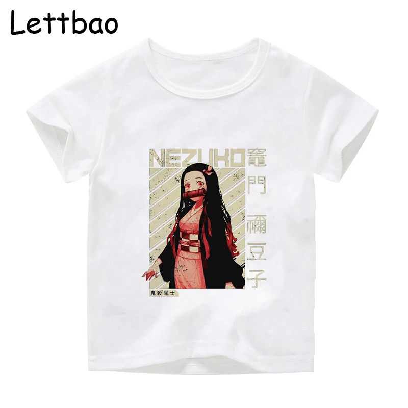 

Футболка с изображением японского аниме Kimetsu No Yaiba, футболка с изображением рассеянного демона, Детская рубашка, уличная одежда, футболки дл...